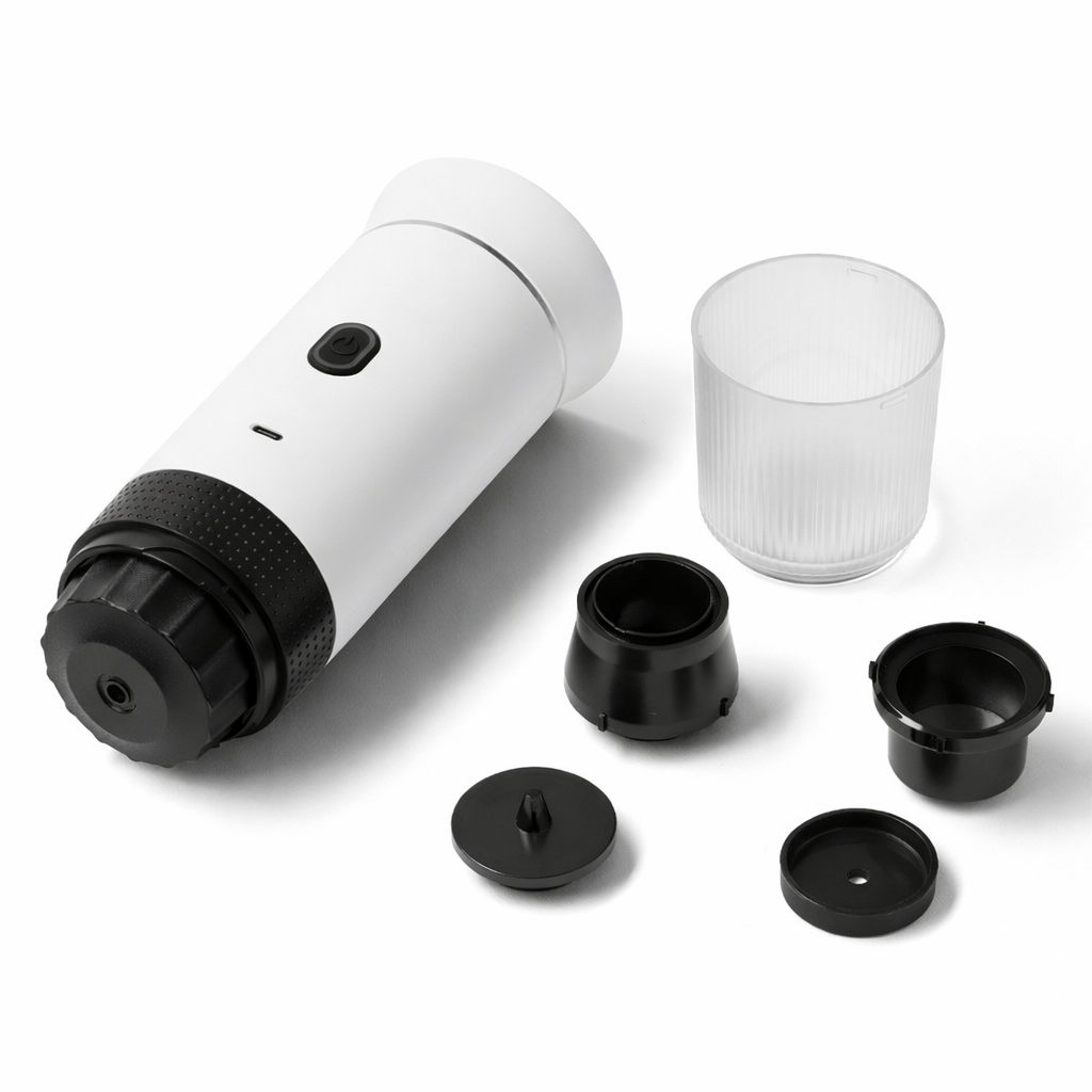 Portable Espresso Machine for Travel, Office & Car (White)