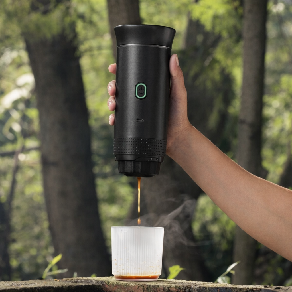 Portable Espresso Machine for Travel, Office & Car (Black)