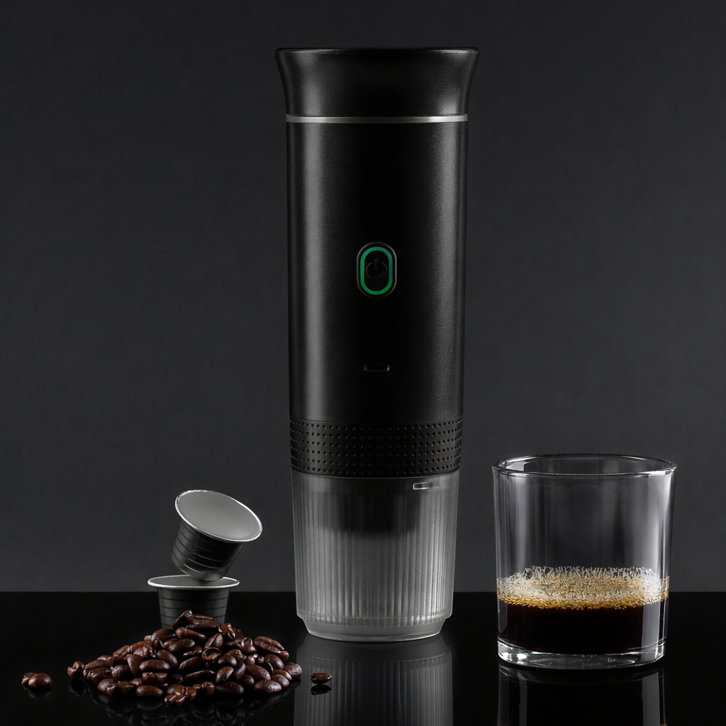Portable Espresso Machine for Travel, Office & Car (Black)
